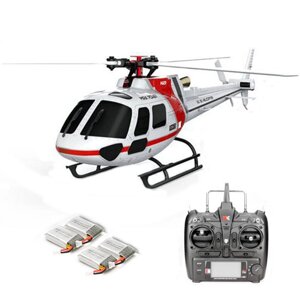 XK K123 6CH бесколлекторный 3D6g system AS350 шкала RC вертолет совместим с FUTAB-A S-FHSS 4PCS 3.7V 500MAH lipo батарея