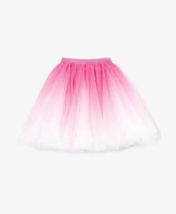 Юбка из сетки с градиентным цветовым переходом розовая для девочки Gulliver (128)