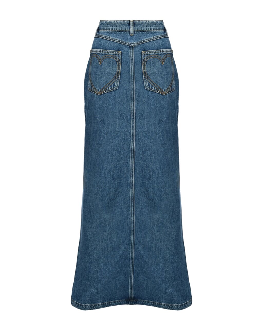 Юбка макси с имитацией задом наперед, голубая Mo5ch1no Jeans от компании Admi - фото 1