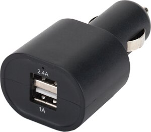 Зарядное устройство автомобильное Bron USB 3.4A 2xUSB (1x2.4A, 1x1A), черное