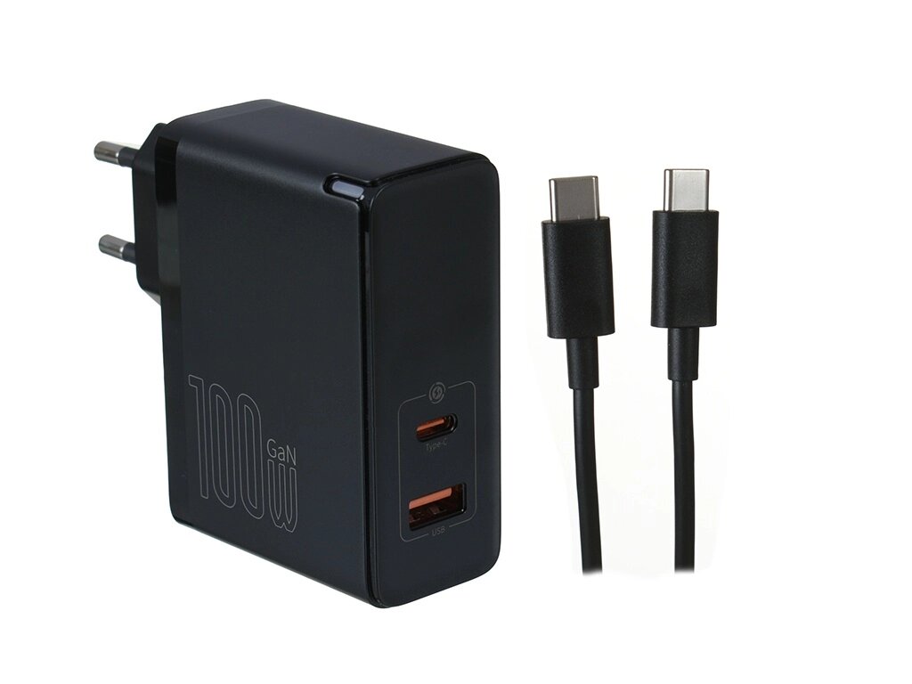 Зарядное устройство Baseus GaN5 Pro C+U 100W + кабель Type-C Black CCGP090201 от компании Admi - фото 1