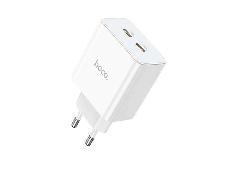 Зарядное устройство Hoco C108A Leader 2xUSB-C 3А PD35W QC3.0 White 6931474784438 от компании Admi - фото 1