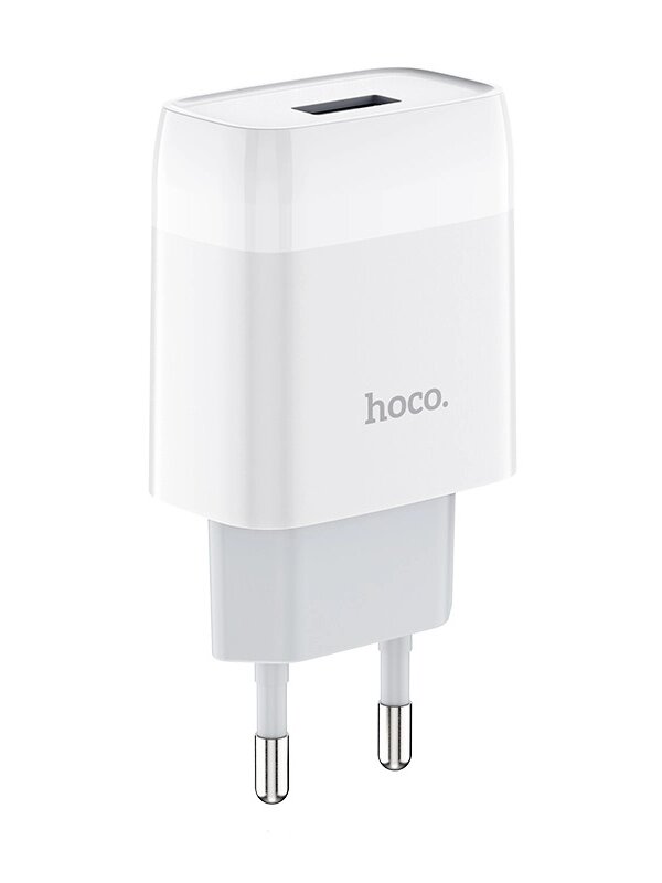 Зарядное устройство Hoco C72A 1xUSB 2.1A White от компании Admi - фото 1