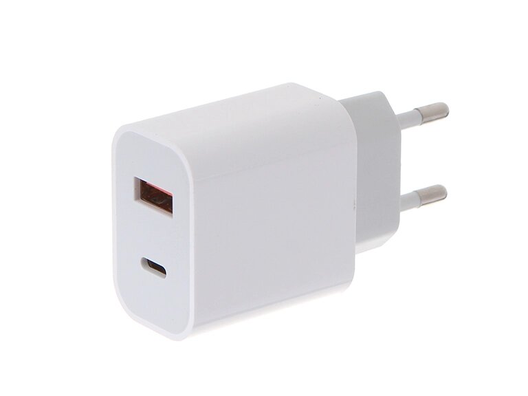 Зарядное устройство Red Line NQC-13 Tech USB + USB Type-C 2.4A PD 20W White УТ000024925 от компании Admi - фото 1