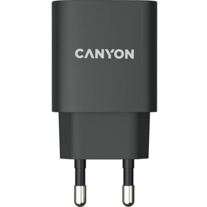 Зарядное устройство сетевое Canyon CNE-CHA20B02 USB-C, черное