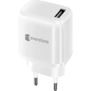 Зарядное устройство сетевое Everstone EV-AC-USBA10 USB 2A, белое