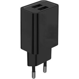 Зарядное устройство сетевое Stellarway USB-A/A 2,1A, черный