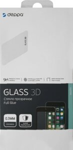 Защитное стекло Deppa для Huawei P Smart 3D Full Glue (белая рамка)
