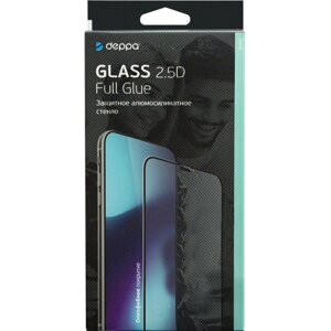 Защитное стекло Deppa для Samsung Galaxy A13 2.5D Full Glue (черная рамка)