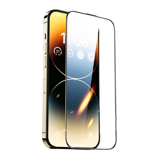 Защитное стекло для iPhone 14 Pro Cabal Premium полноэкранное черное от компании Admi - фото 1