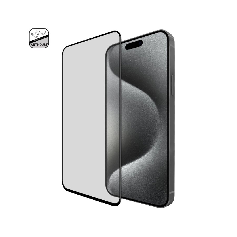Защитное стекло для iPhone 15 Pro Cabal Premium полноэкранное черное от компании Admi - фото 1