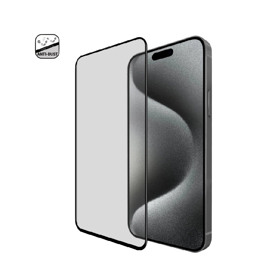 Защитное стекло для iPhone 15 Pro Premium HD Tempered Glass полноэкранное черное от компании Admi - фото 1