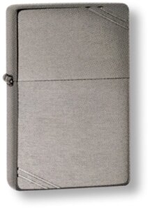 Зажигалка ZIPPO Brushed Chrome, латунь с ник. хром. покрыт., серебр., матов., 36х56х12 мм