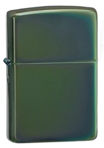 Зажигалка ZIPPO Classic, латунь с покрытием Chameleon, серебристый, глянцевая, 36х12x56 мм