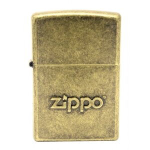 Зажигалка ZIPPO Classic с покрытием Antique Brass, латунь/сталь, темно-медная, матовая, 36x12x56 мм