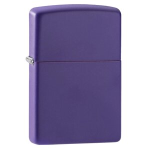 Зажигалка ZIPPO Classic с покрытием Purple Matte, латунь/сталь, фиолетовая, матовая, 36x12x56 мм