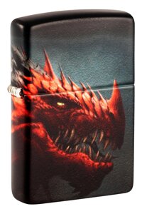 Зажигалка ZIPPO Dragon Design с покрытием 540 Matte, латунь/сталь, черная