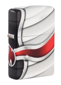 Зажигалка ZIPPO Flame Design White Matte, латунь/сталь, 38x13x57 мм