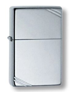 Зажигалка ZIPPO High Polish Chrome, латунь, ник. хром. покр., серебр., глянц., 36х56х12мм