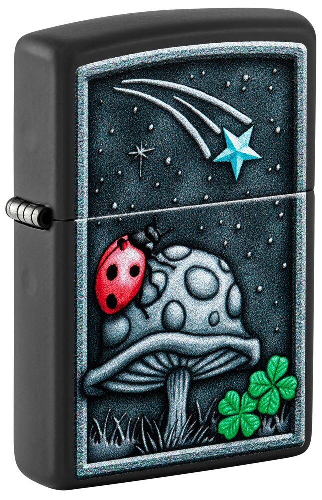 Зажигалка ZIPPO Ladybug Design с покрытием Black Matte, латунь/сталь, черная, матовая от компании Admi - фото 1