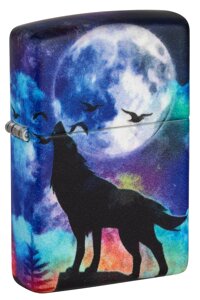 Зажигалка ZIPPO Wolf Design с покрытием 540 Matte, латунь/сталь