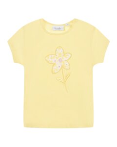 Желтая футболка с вышивкой Sanetta fiftyseven