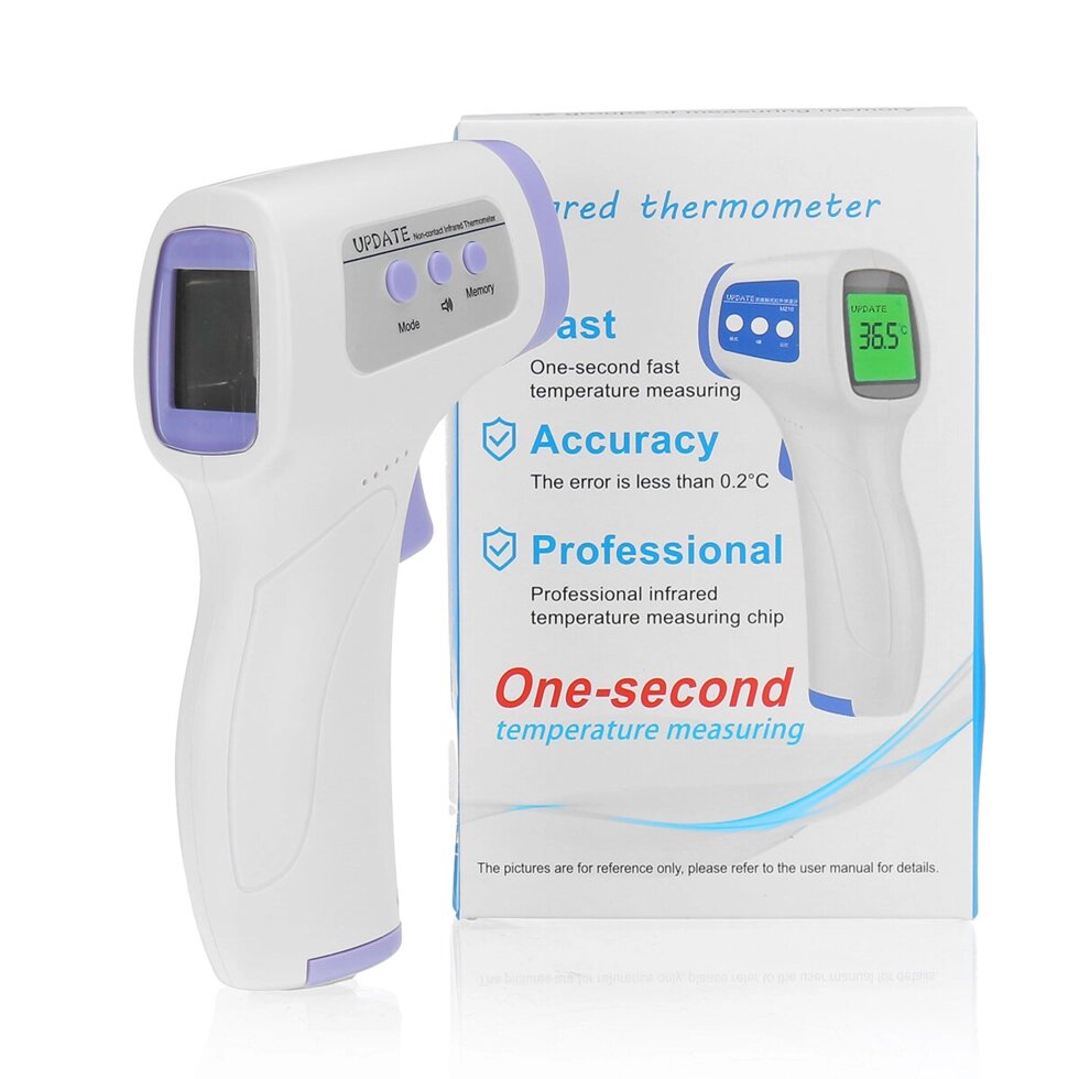 ЖК-цифровой ИК-инфракрасный термометр CE FDA без контакта для измерения температуры лба и ушей у взрослых и детей от компании Admi - фото 1