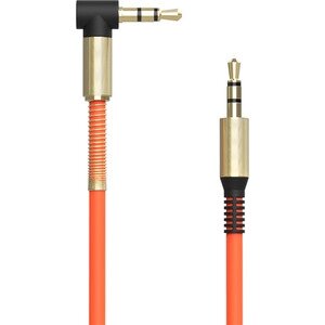 Аудио кабель Ritmix RCC-247 Orange 3,5 мм - 3,5 мм с L- образным коннектором с защитной пружиной. Длина 1 метр.