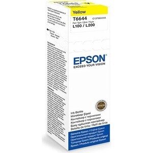 Чернила Epson L120/132/1300/222/312/366/382/486/566/605/655/ желтые 70ml (C13T66444A)