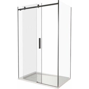 Душевой уголок Good Door Galaxy WTW+SP 160x70 с поддоном, прозрачный, черный