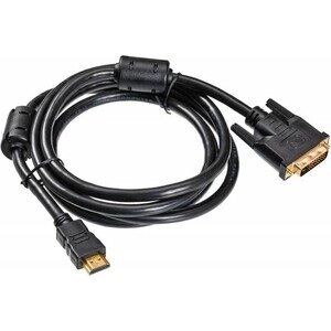 Кабель buro HDMI-19M-DVI-D-1.8M HDMI (m) DVI-D (m) 1.8м феррит. кольца черный