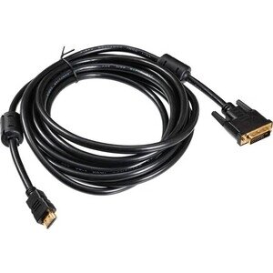Кабель buro HDMI-19M-DVI-D-5M HDMI (m) DVI-D (m) 5м феррит. кольца черный