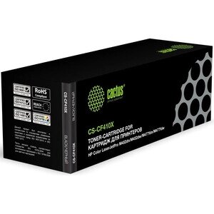 Картридж Cactus CS-CF410X black 6500стр.) для HP Color LaserJet Pro M452dn/ M452dw/M477fdn/M477fdw) (CS-CF410X)