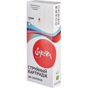 Картридж Sakura C13T636A00 (T636A Orange) для Epson, оранжевый, 700 мл.