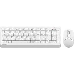 Клавиатура + мышь A4Tech Fstyler FG1012 клав: белый мышь: белый USB беспроводная Multimedia (FG1012 WHITE)