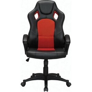 Кресло офисное Brabix Rider EX-544 экокожа черная/ткань красная,531583)