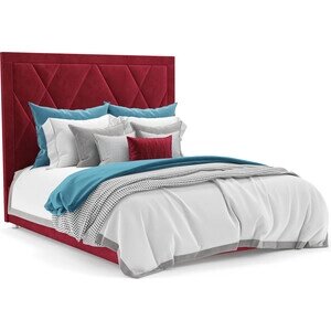 Кровать mebel ars треви 160 см (бархат красный STAR velvet 3 DARK RED)