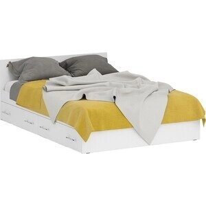 Кровать с ящиками СВК Стандарт 140х200 белый (1024229)