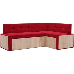 Кухонный диван Mebel Ars Таллин правый угол (Кордрой красный) 190х83х120 см