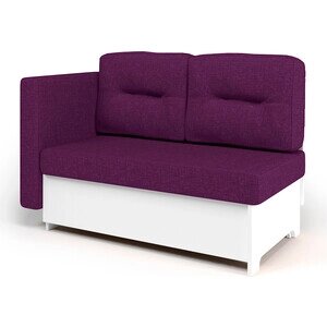 Кушетка Шарм-Дизайн Гамма 120 левый белый и фиолетовый