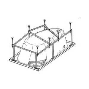 Монтажный комплект Santek Эдера 170х110 см, каркас, слив перелив, крепления (1WH112426)