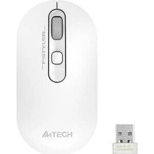 Мышь A4Tech Fstyler FG20 белый оптическая (2000dpi) беспроводная USB для ноутбука (4but)