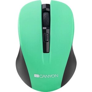 Мышь Canyon CNE-CMSW1G мышь, цвет - зеленый, беспроводная 2.4 Гц, DPI 800/1000/1200 DPI, 3 кнопки и колесо прокрутки, прор (CNE-CMSW1G)