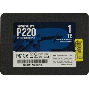 Накопитель patriot SSD SATA III 1tb P220S1tb25 P220 2.5 (P220S1tb25)