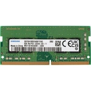 Память оперативная samsung DDR4 8GB 3200mhz OEM PC4-25600 CL22 SO-DIMM 260-pin 1.2в original single rank OEM (M471A1k43DB1-CWE)