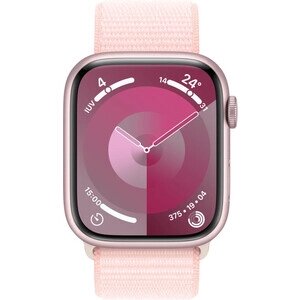 Смарт-часы Apple Watch Series 9 A2980 45мм OLED корп. розовый Sport Loop рем. светло-розовый разм. брасл. 145-220мм (MR9J3LL/A)