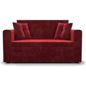 Выкатной диван Mebel Ars Санта (бархат красный star velvet 3 dark red)