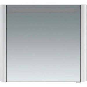 Зеркальный шкаф Am. Pm Sensation 80 левый, с подсветкой, белый глянец (M30MCL0801WG)
