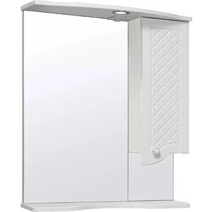 Зеркальный шкаф Runo Милано 65х80 правый, белый (УТ000002097)