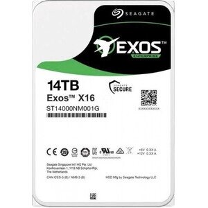 Жесткий диск seagate SATA-III 14tb ST14000NM001G exos X16 512E (7200rpm) 256mb 3.5 (ST14000NM001G)